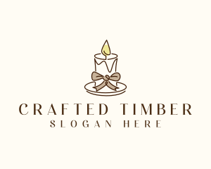 Candle Ribbon Decor logo design