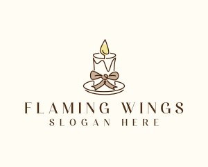 Candle Ribbon Decor logo design