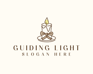 Candle Ribbon Decor logo design