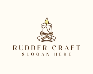 Candle Ribbon Decor logo design