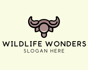 Wildlife Bull Horns logo design