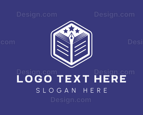 Hexagon Pen Book Logo