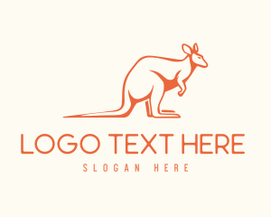 Orange Australian Kangaroo logo