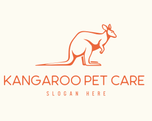 Orange Australian Kangaroo logo