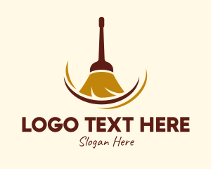 Tidy - Sweeping Broom Cleaner logo design
