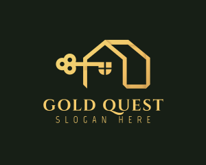 Gold House Key Realty logo design