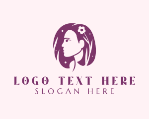 Nature Floral Hair Lady logo