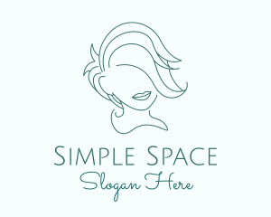 Simple Minimalistic Girl logo design