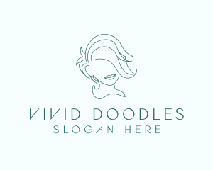 Simple Minimalistic Girl logo design