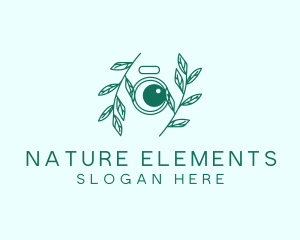 Green Plant Camera Lens logo design