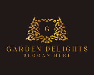 Deluxe Floral Wreath logo design