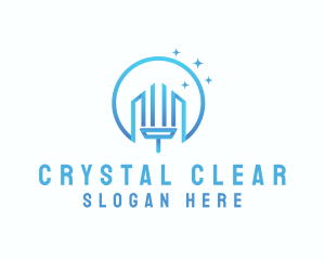 Sparkle Cleaning Squeegee logo design