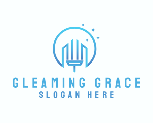 Sparkle Cleaning Squeegee logo design