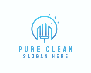 Sparkle Cleaning Squeegee logo design