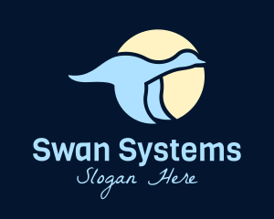 Flying Swan Silhouette logo