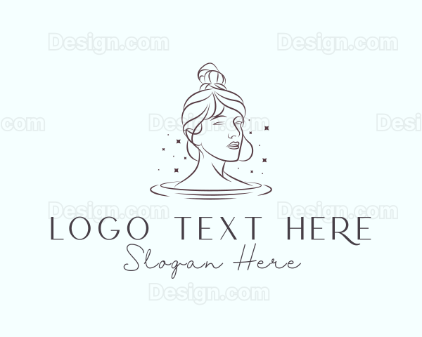 Lady Face Hairdresser Logo