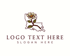 Magnolia Flower Louisiana logo