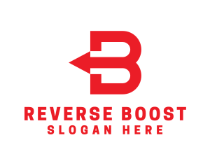 Reverse Arrow Letter B logo