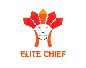 Tribe Feathers Lion logo design