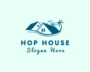 Beach House Resort logo design