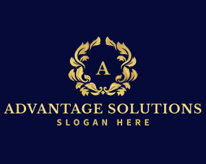 Luxury Wreath Hotel logo design