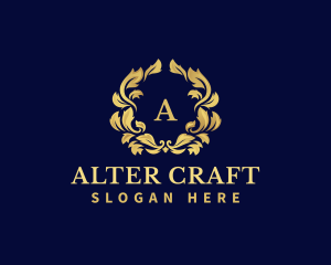 Luxury Wreath Hotel logo design