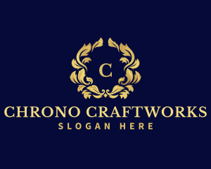 Luxury Wreath Hotel logo design