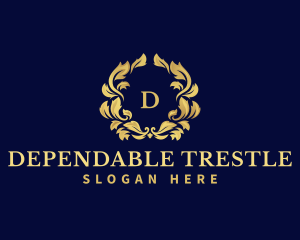 Luxury Wreath Hotel logo design