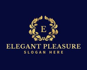 Luxury Wreath Hotel logo design