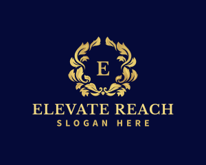 Luxury Wreath Hotel logo design