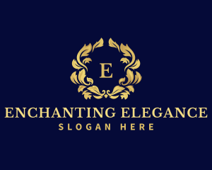 Luxury Wreath Hotel logo design