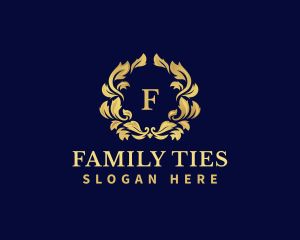 Luxury Wreath Hotel logo design