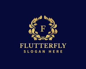 Luxury Wreath Hotel logo design