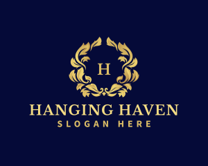 Luxury Wreath Hotel logo design