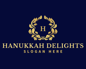 Luxury Wreath Hotel logo design