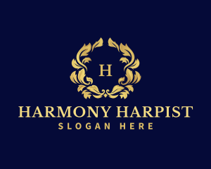 Luxury Wreath Hotel logo design