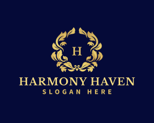 Luxury Wreath Hotel logo design