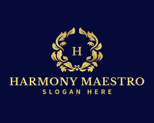 Luxury Wreath Hotel logo design