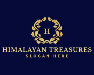 Luxury Wreath Hotel logo design