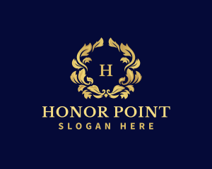 Luxury Wreath Hotel logo design