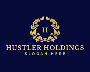 Luxury Wreath Hotel logo design