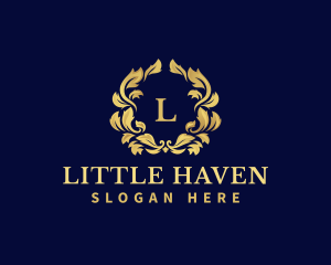 Luxury Wreath Hotel logo design