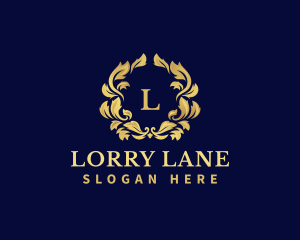 Luxury Wreath Hotel logo design