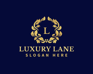 Luxury Wreath Hotel logo design