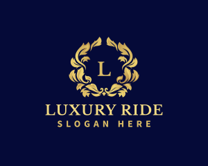 Luxury Wreath Hotel logo design