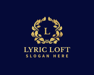 Luxury Wreath Hotel logo design