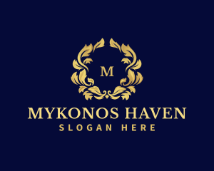 Luxury Wreath Hotel logo design