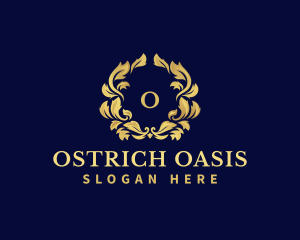 Luxury Wreath Hotel logo design