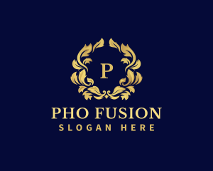 Luxury Wreath Hotel logo design