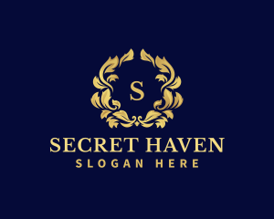 Luxury Wreath Hotel logo design